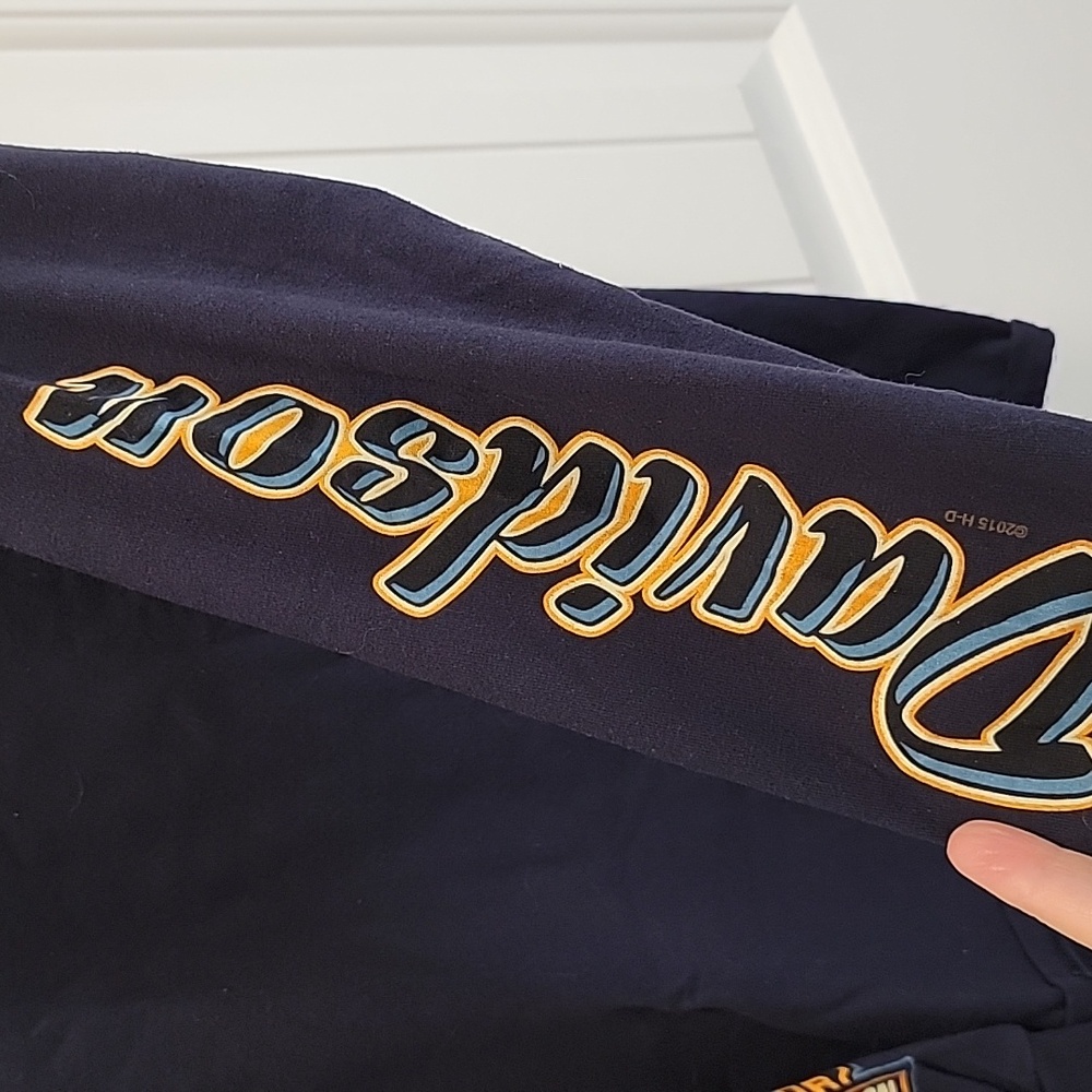 Harley-Davidson Vintage Men's Black Long Sleeve Shirt Colorado Size Medium - Picture 8 of 9